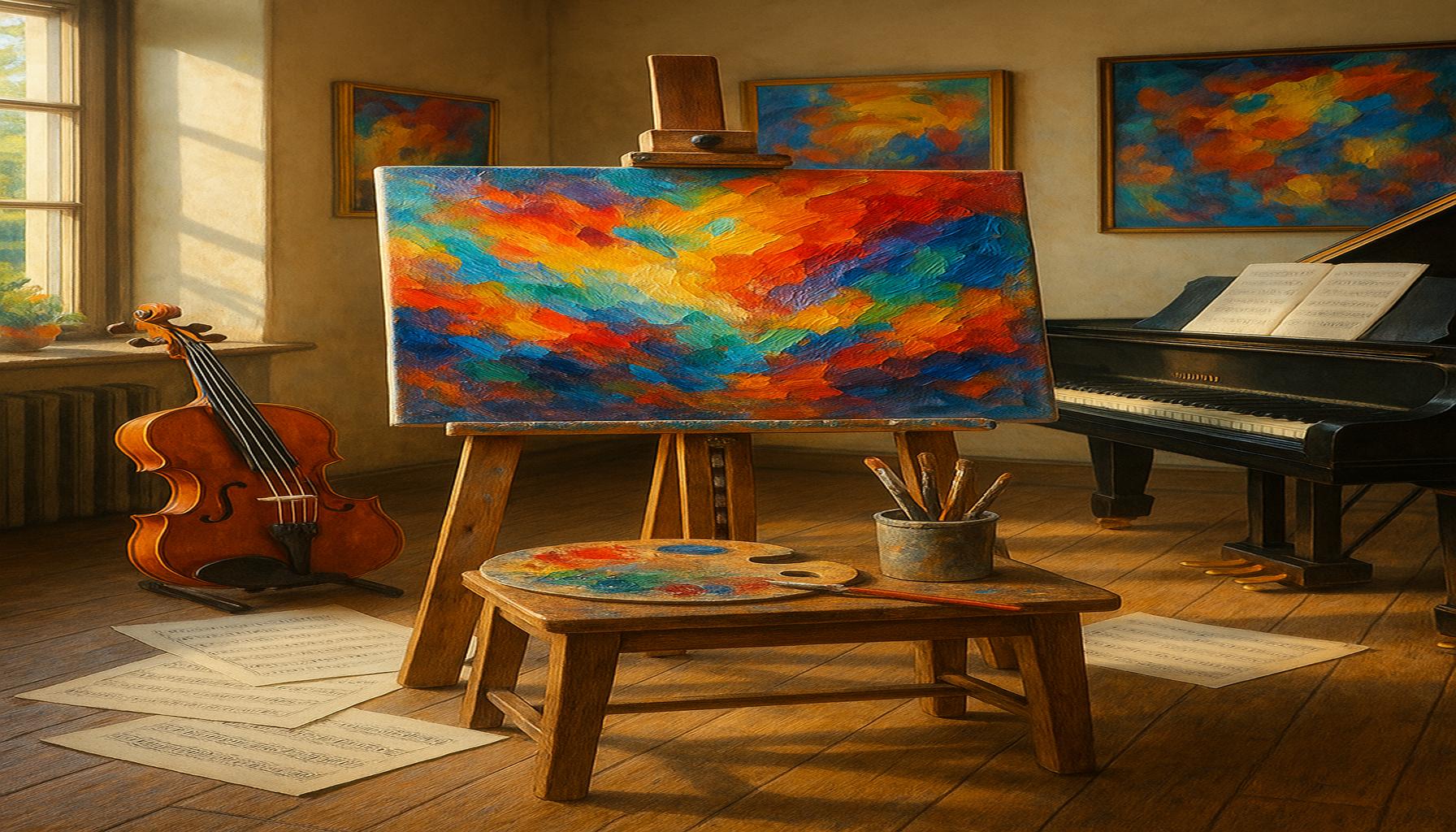The Symphony of Colors: Exploring the Interaction between Painting and Music in Artistic Creation